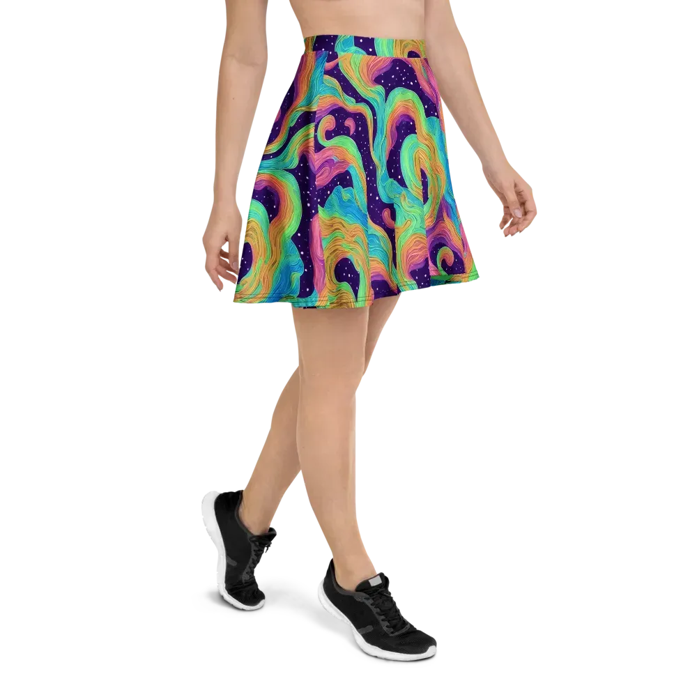 Nebula Whirl on Skater Skirt — Right