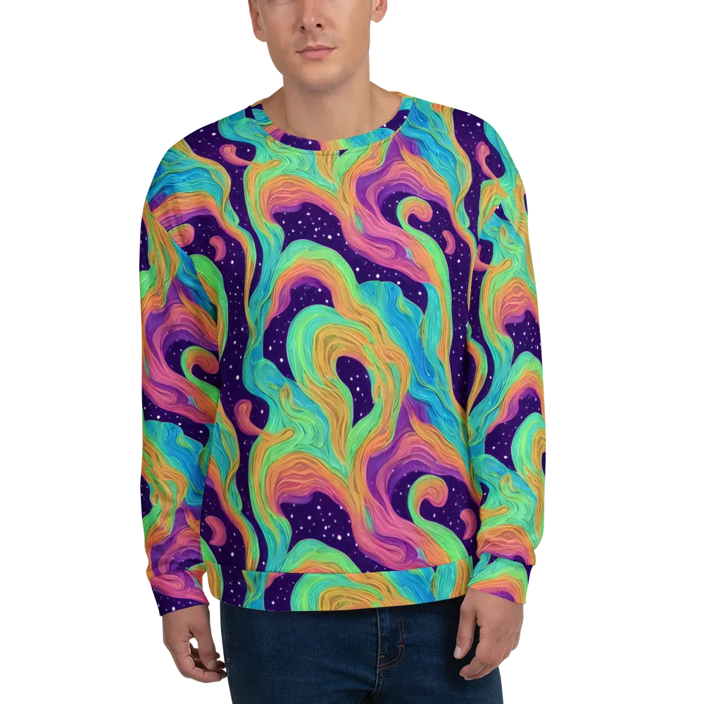 Nebula Whirl on Sweatshirt — Front