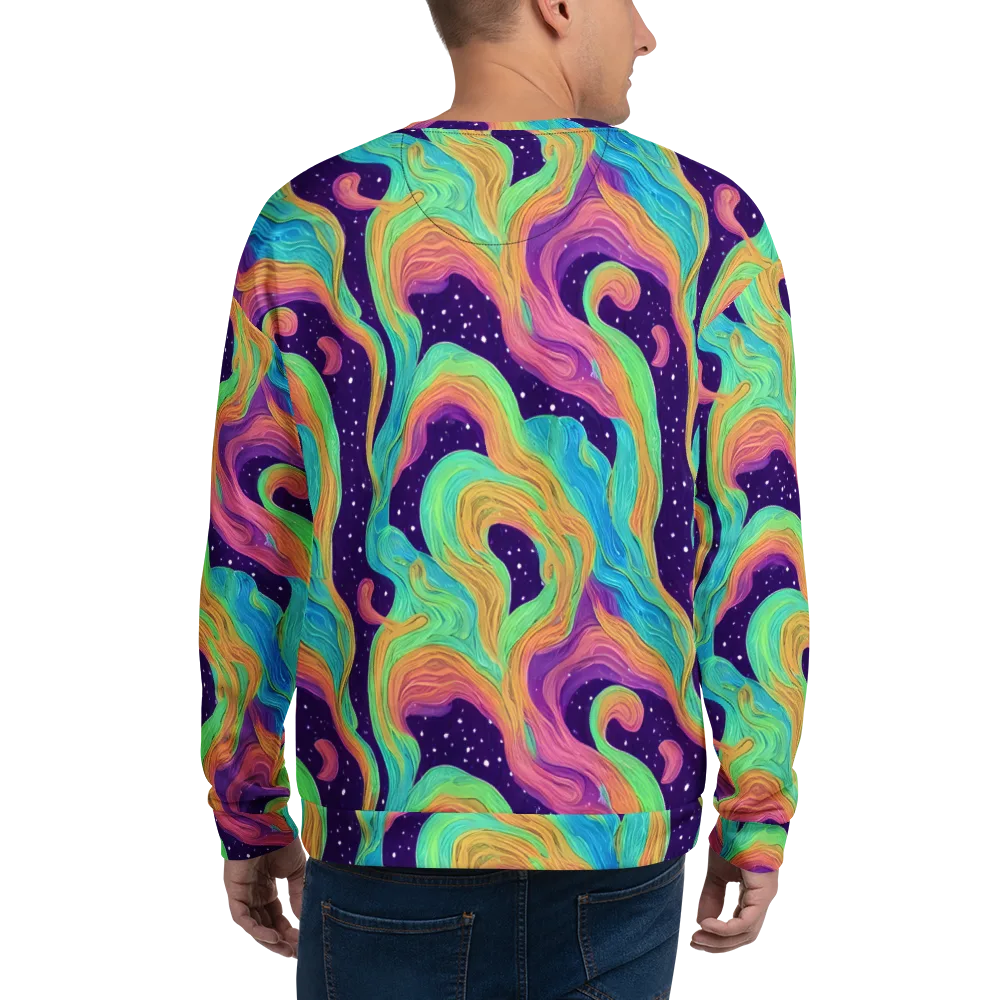 Nebula Whirl on Sweatshirt — Back