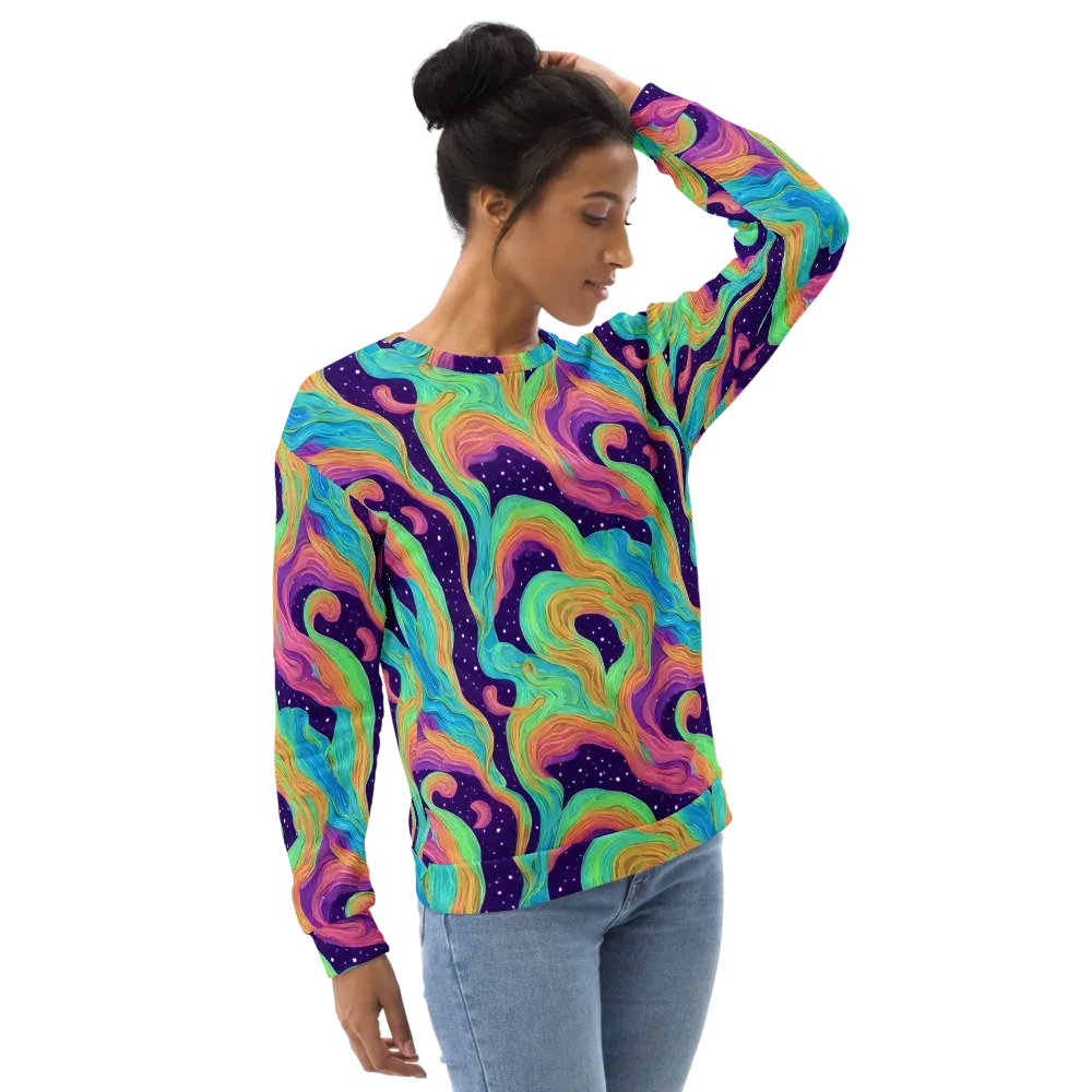 Nebula Whirl on Sweatshirt — Right Front