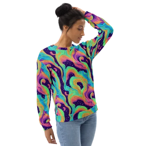 Nebula Whirl on a Sweatshirt