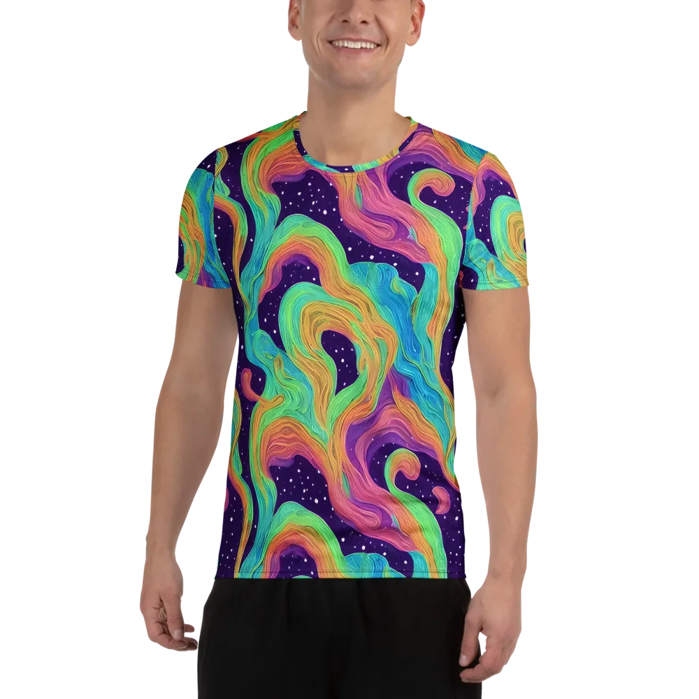 Nebula Whirl on Men's Athletic T-Shirt — Front