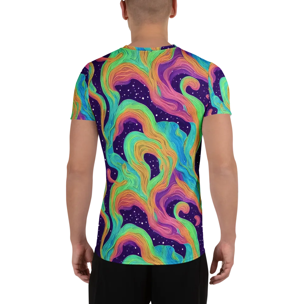 Nebula Whirl on Men's Athletic T-Shirt — Back