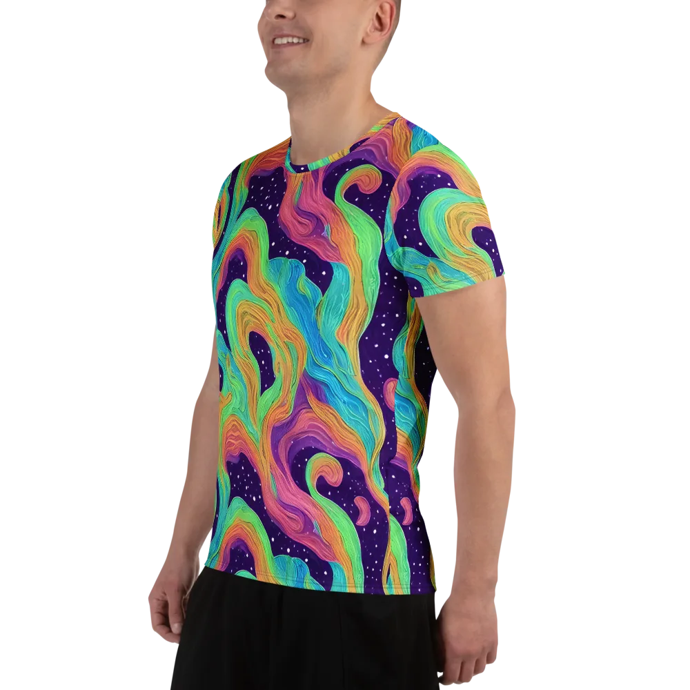 Nebula Whirl on Men's Athletic T-Shirt — Left