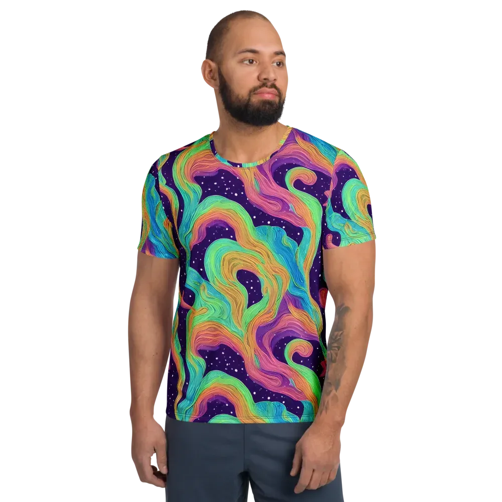Nebula Whirl on Men's Athletic T-Shirt — Front