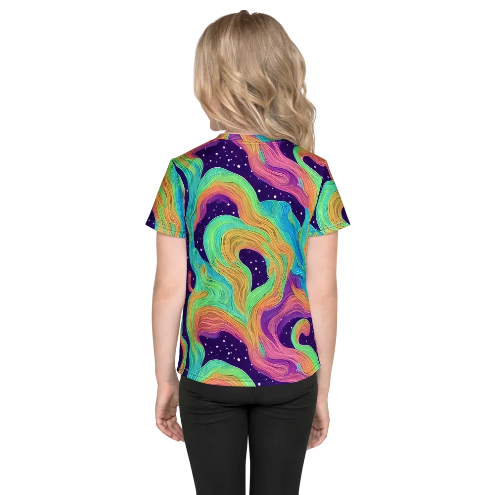Nebula Whirl on Kids Crew Neck T-Shirt — Back