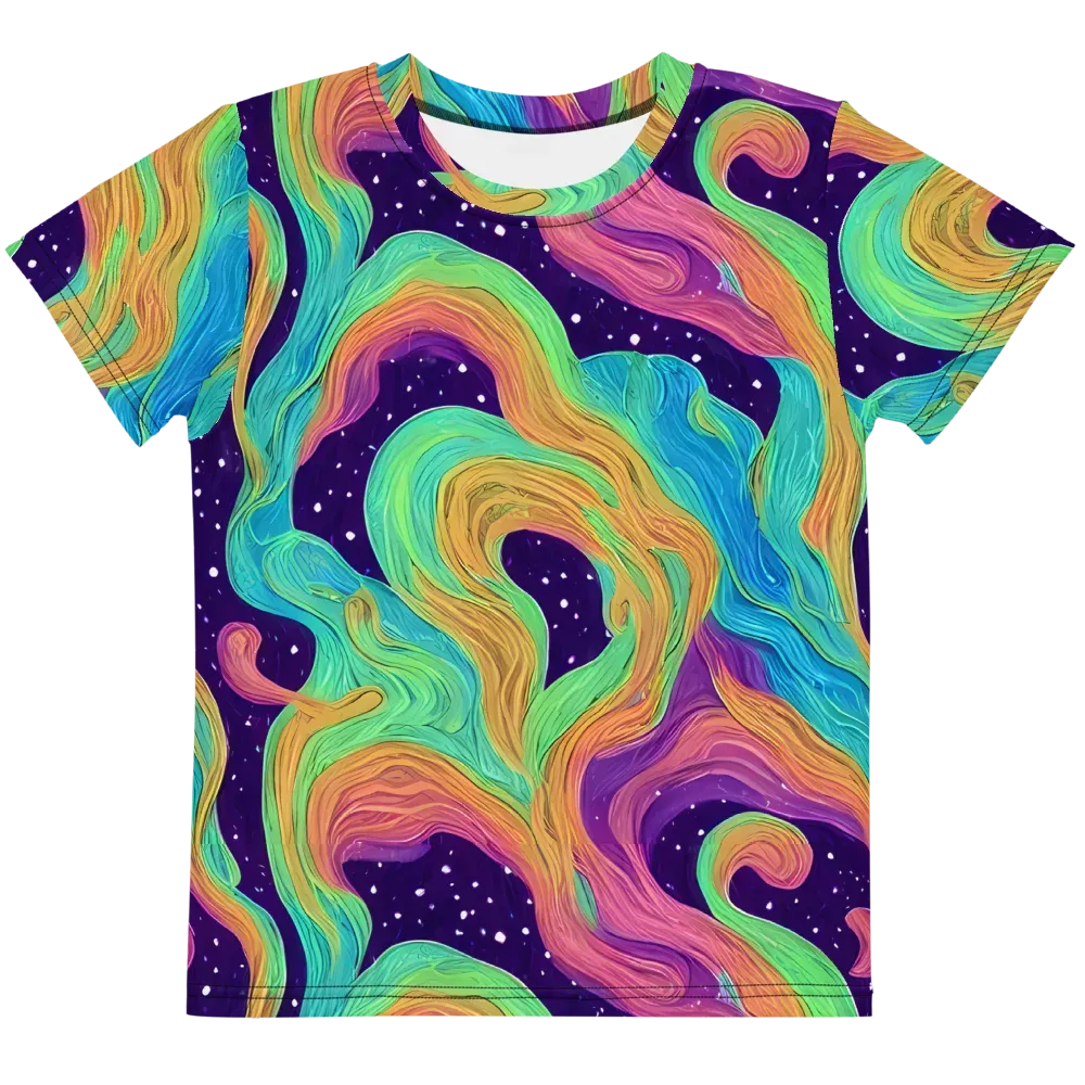 Nebula Whirl on Kids Crew Neck T-Shirt — Front