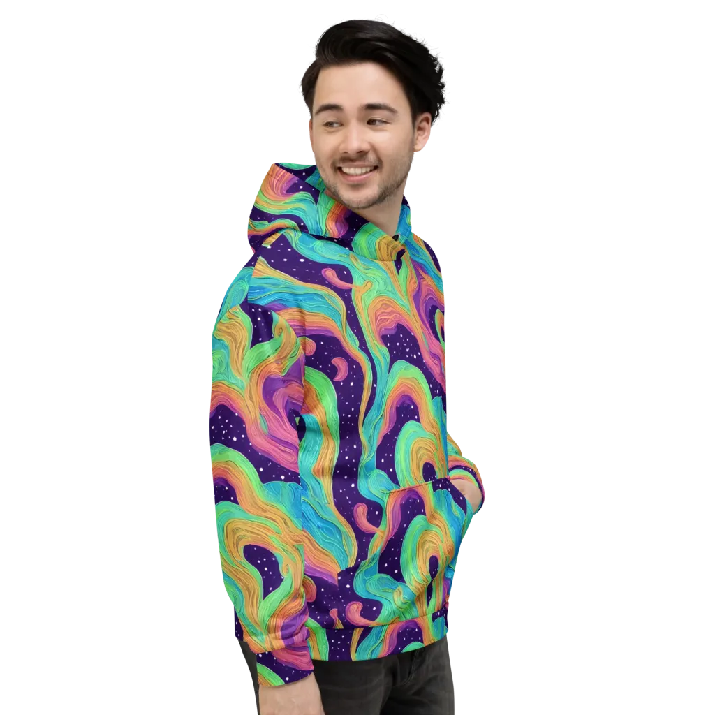 Nebula Whirl on Hoodie — Right