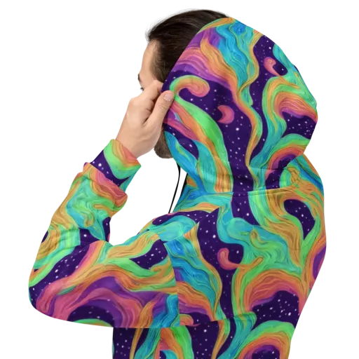 Nebula Whirl on a Hoodie