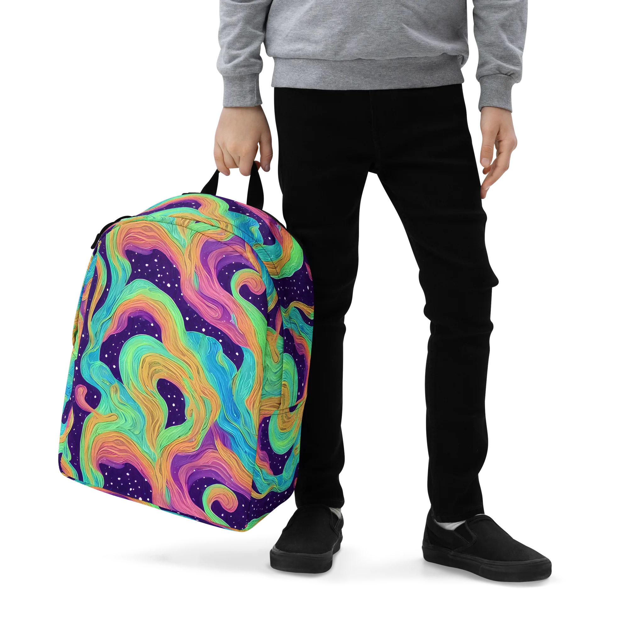 Nebula Whirl on Minimalist Backpack — Zoomed-in