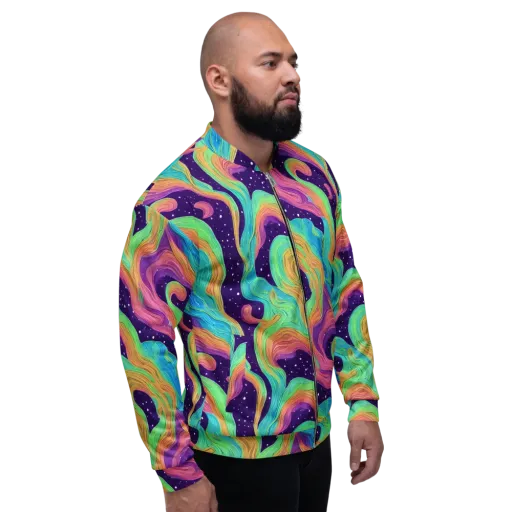 Nebula Whirl on a Bomber Jacket