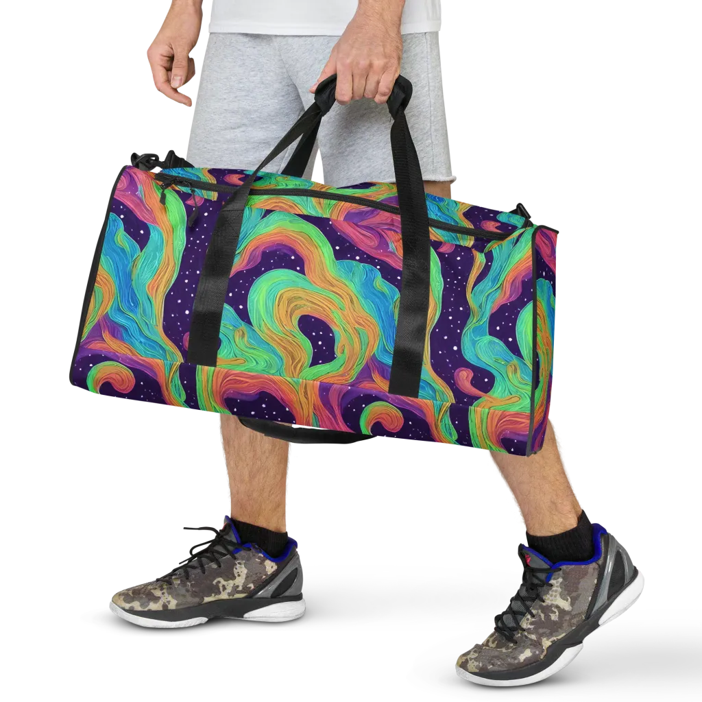 Nebula Whirl on Duffle Bag — Front