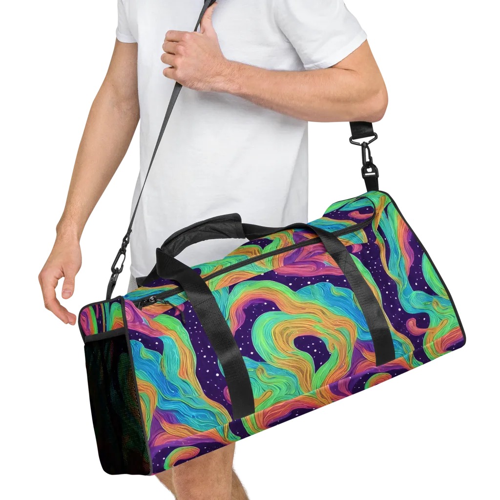 Nebula Whirl on Duffle Bag — Right Front