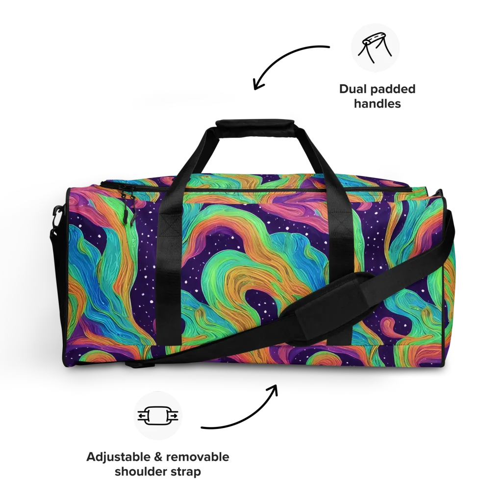 Nebula Whirl on Duffle Bag — Front