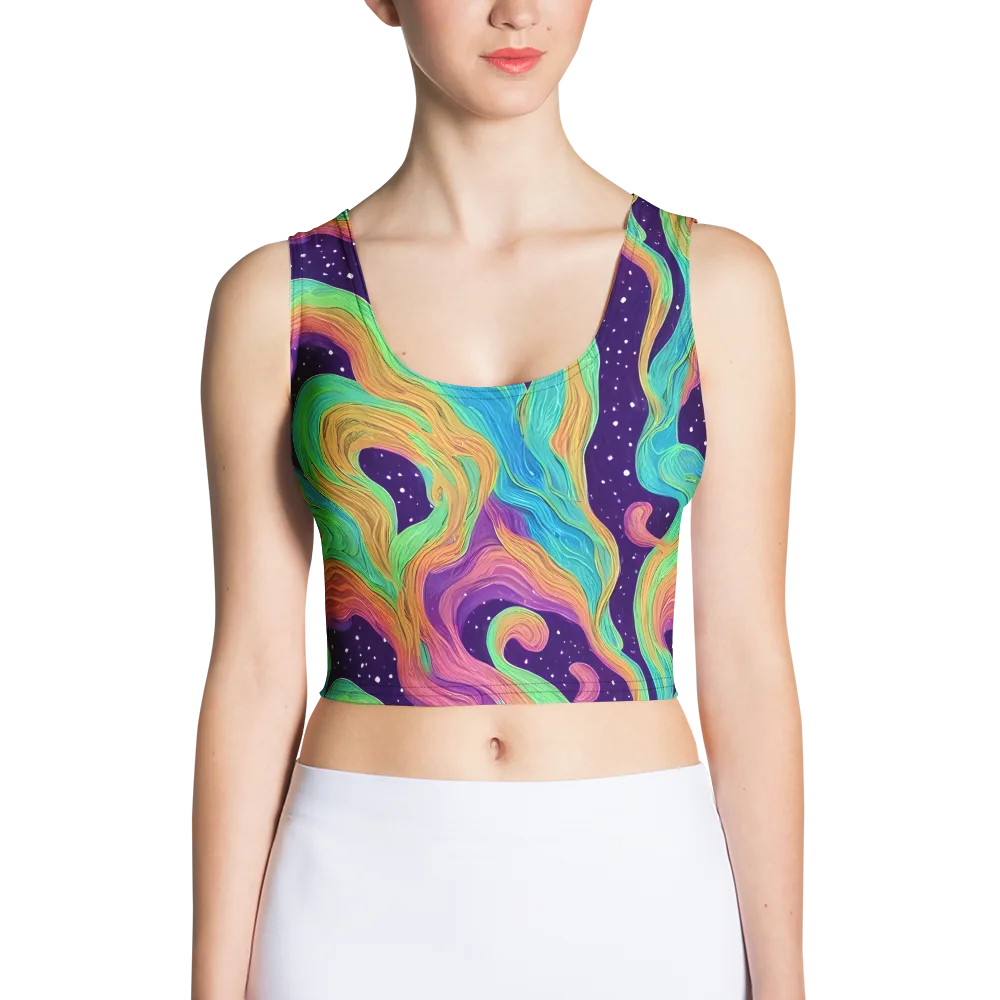 Nebula Whirl on Crop Top — Front