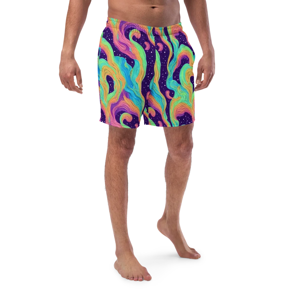 Nebula Whirl on Swim Trunks — Front