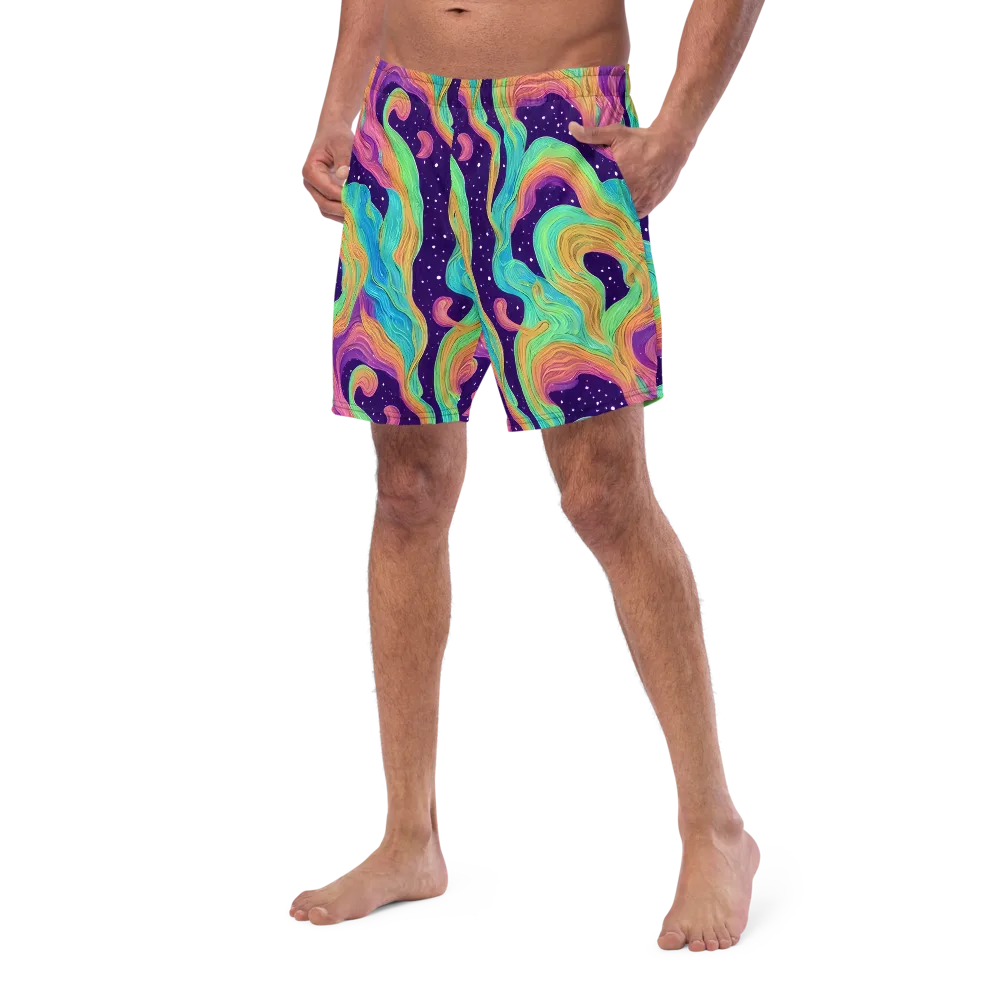 Nebula Whirl on Swim Trunks — Left Front