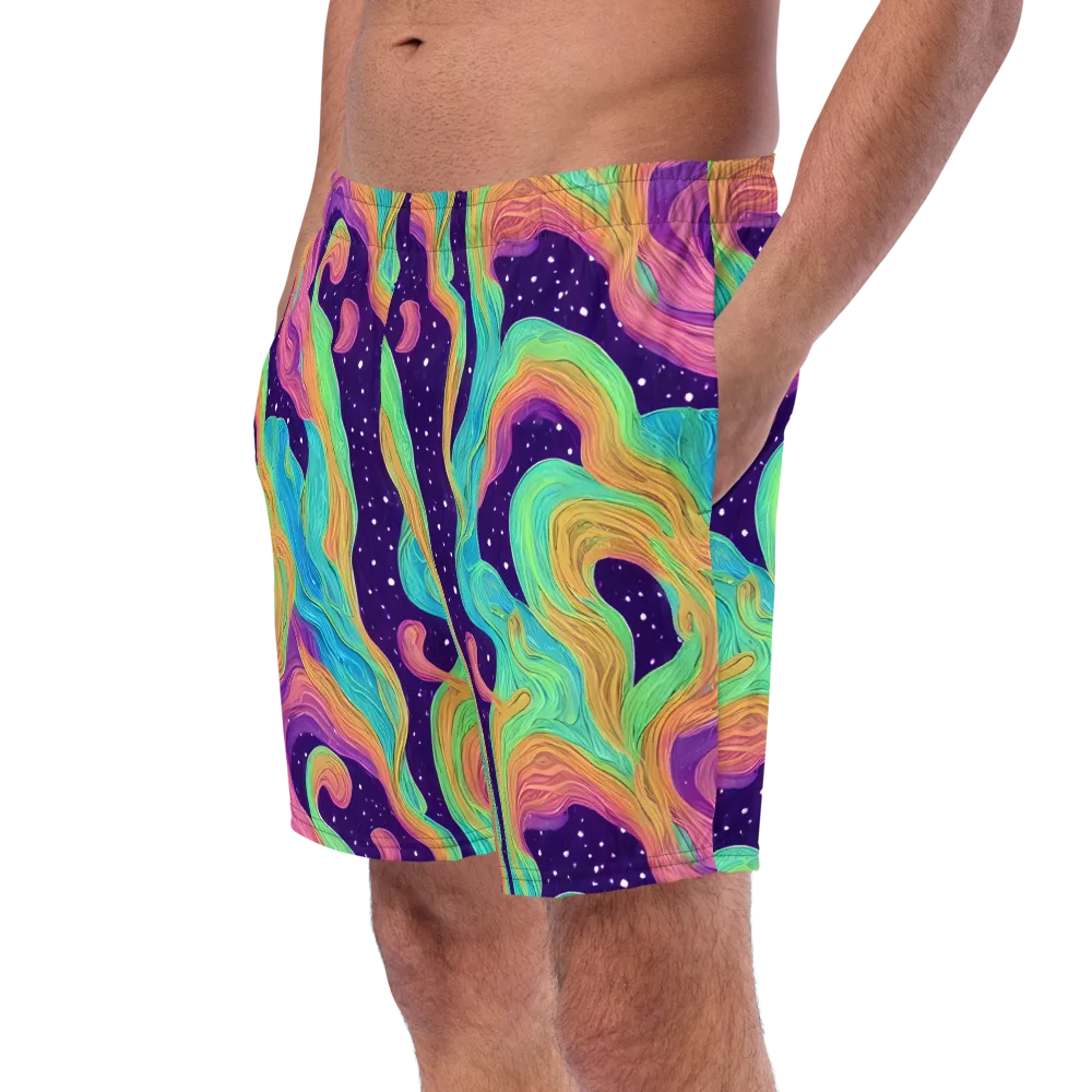 Nebula Whirl on Swim Trunks — Left Front