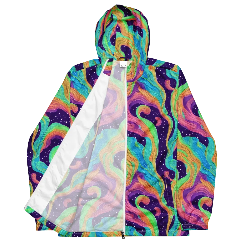 Nebula Whirl on Men's Windbreaker — Front