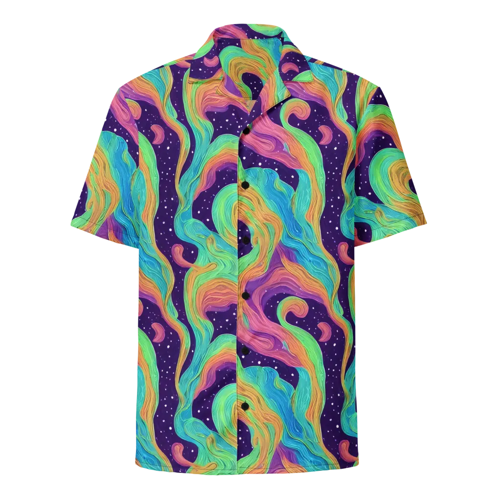 Nebula Whirl on Button Shirt — Front