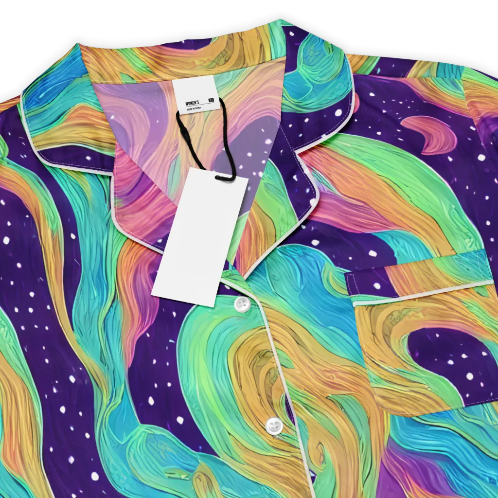 Nebula Whirl on Women's Short Sleeve Pajama Top — Product details