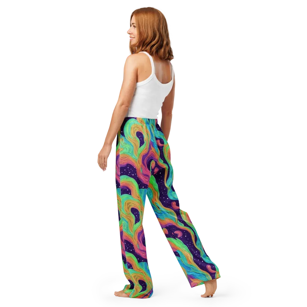 Nebula Whirl on Women's Pajama Pants — Back