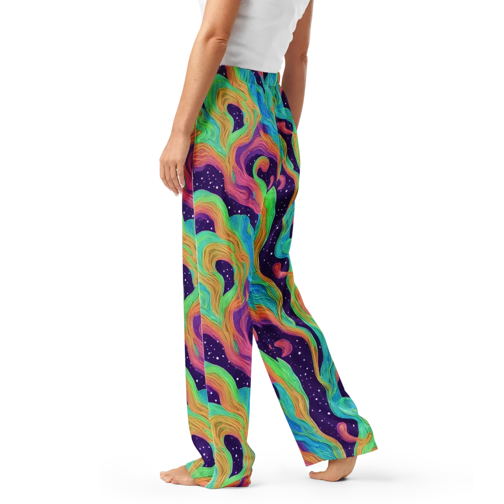 Nebula Whirl on Women's Pajama Pants — Left