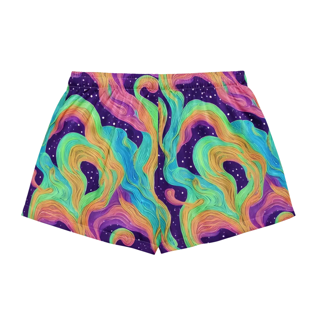 Nebula Whirl on Women's Pajama Shorts — Back