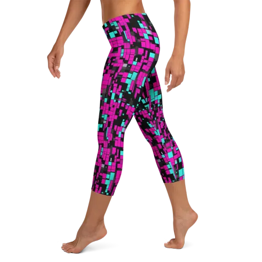 Voltage Mosaic on a Capri Leggings