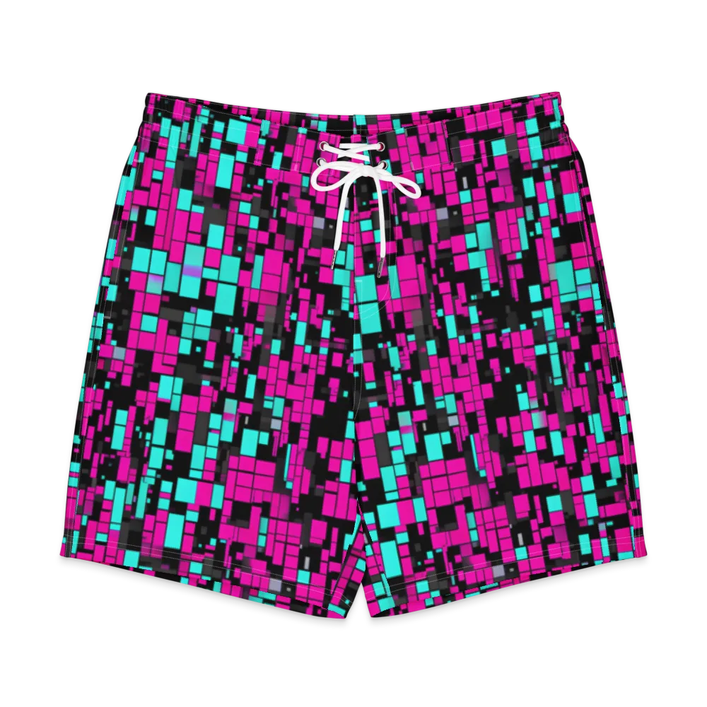Voltage Mosaic on Men's Board Shorts — Front