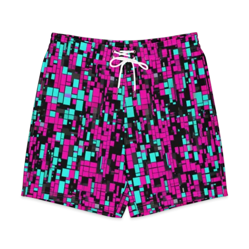 Voltage Mosaic on a Men's Board Shorts