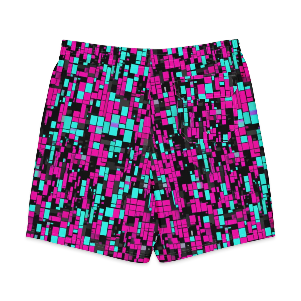 Voltage Mosaic on Men's Board Shorts — Back