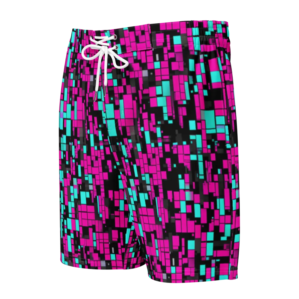 Voltage Mosaic on Men's Board Shorts — Front