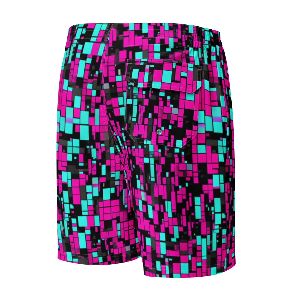 Voltage Mosaic on Men's Board Shorts — Back