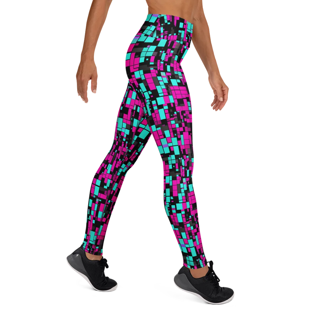 Voltage Mosaic on Yoga Leggings — Right