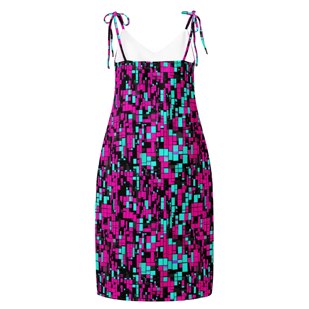 Voltage Mosaic on Slip Dress — Back