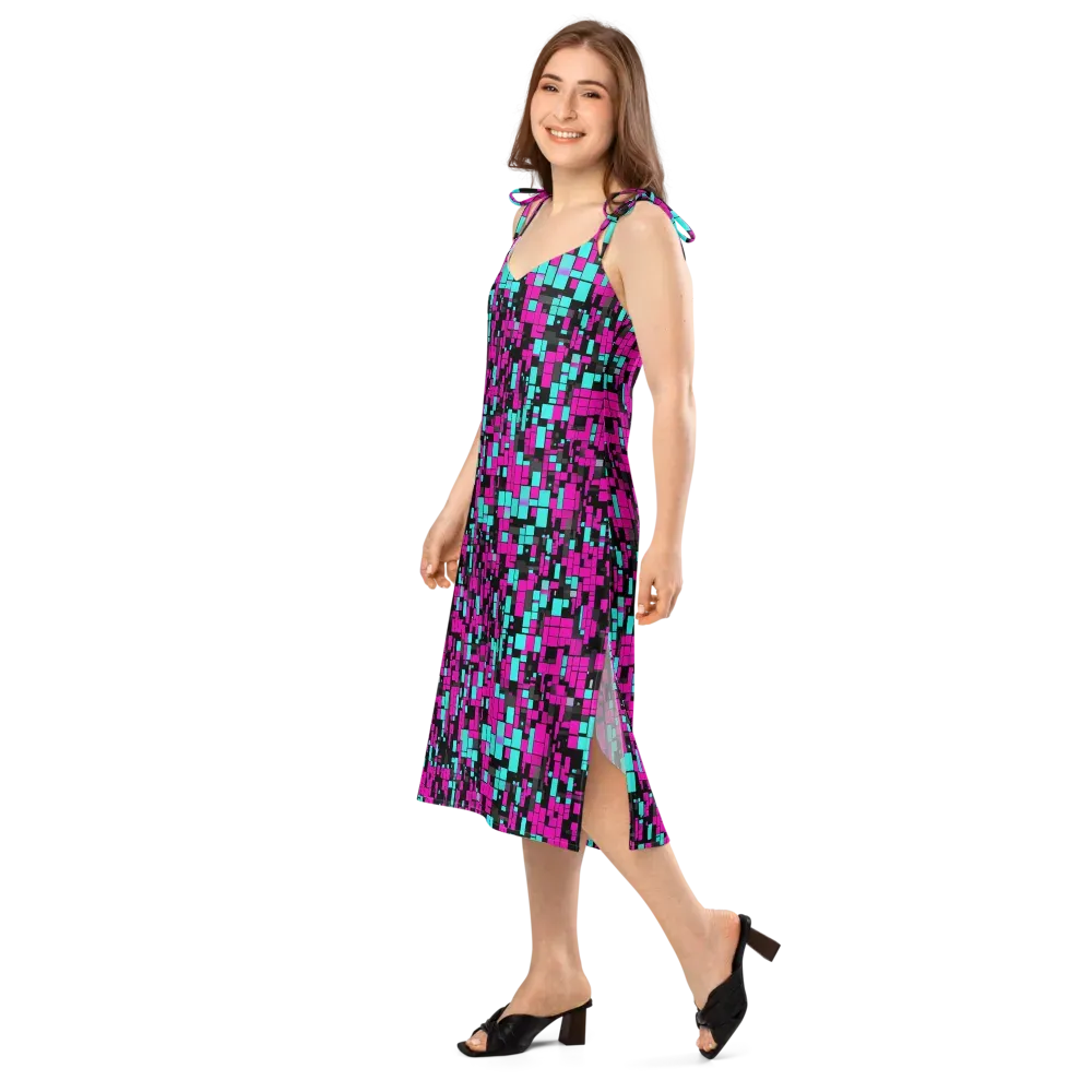 Voltage Mosaic on Slip Dress — Left Front