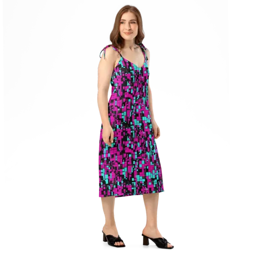 Voltage Mosaic on a Slip Dress
