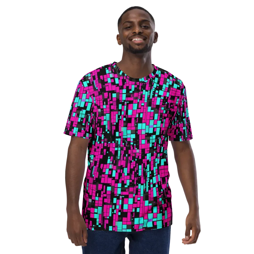 Voltage Mosaic on Men's Crew Neck T-Shirt — Front