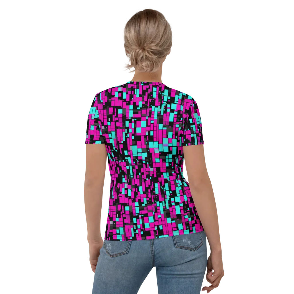 Voltage Mosaic on Women's Crew Neck T-Shirt — Back