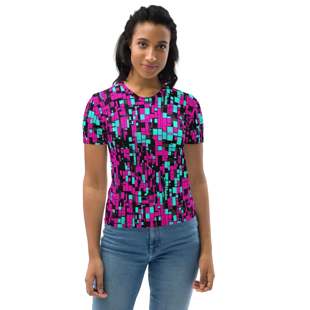 Voltage Mosaic on Women's Crew Neck T-Shirt — Front