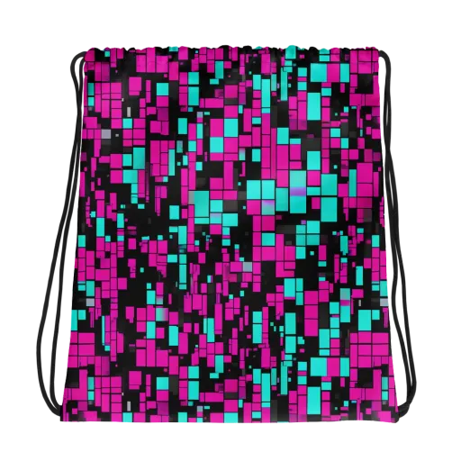 Voltage Mosaic on a Drawstring Bag