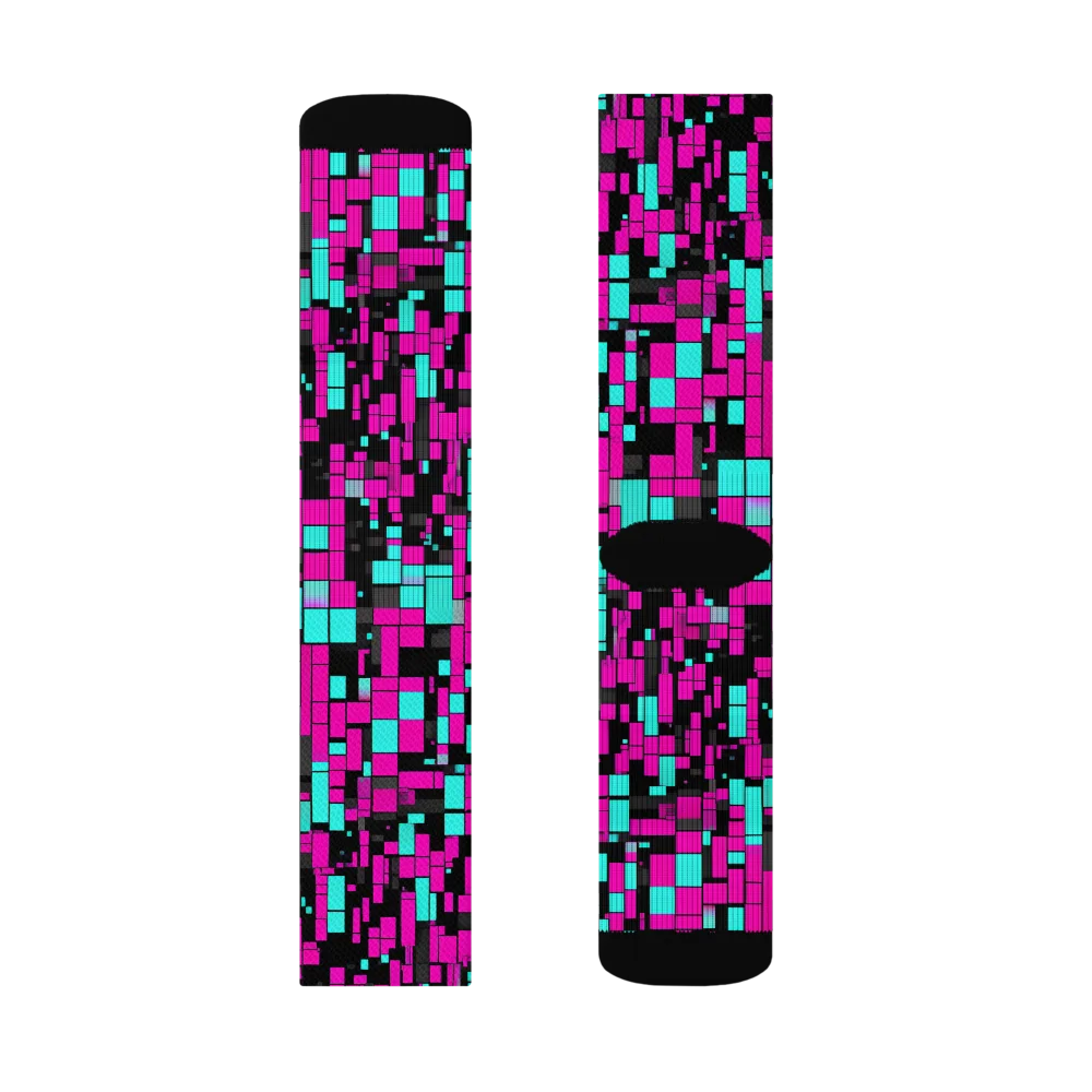Voltage Mosaic on Socks — Right Sock