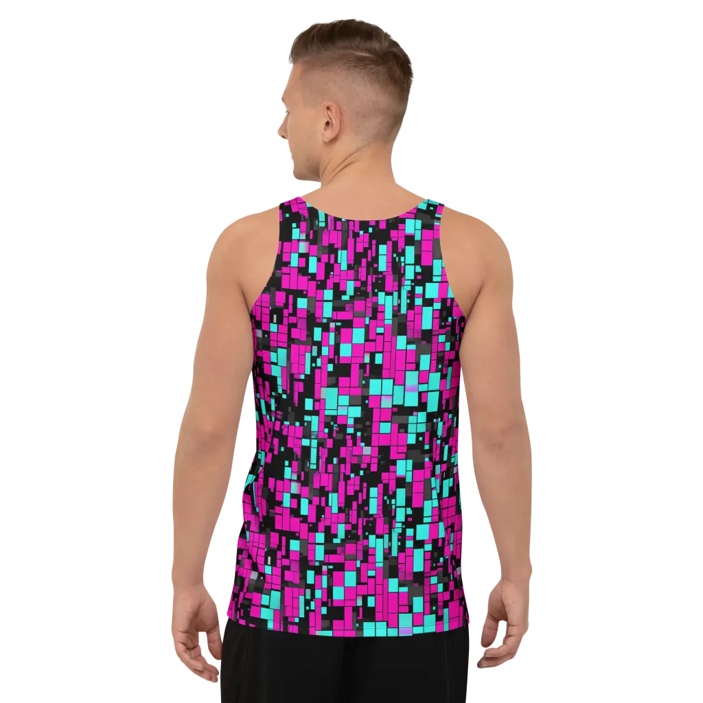 Voltage Mosaic on Men's Tank Top — Back