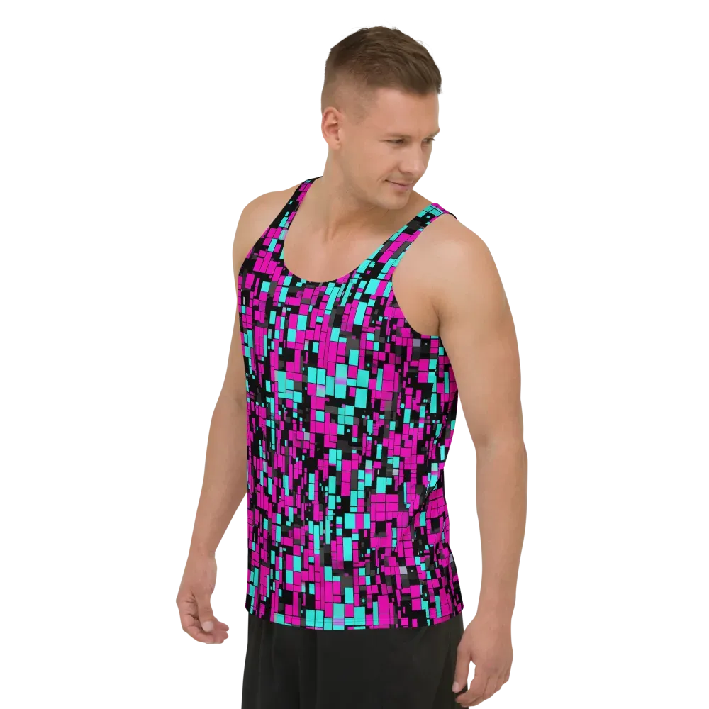 Voltage Mosaic on Men's Tank Top — Left Front