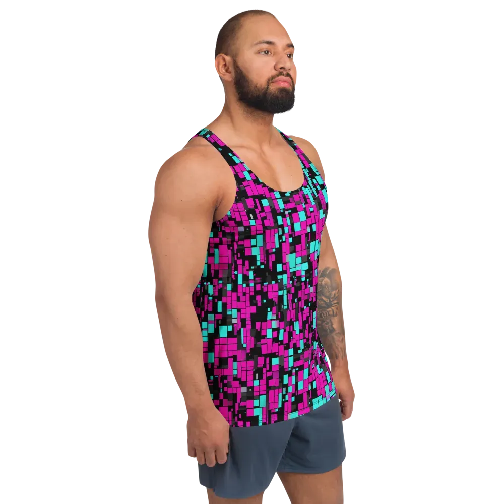 Voltage Mosaic on Men's Tank Top — Right Front