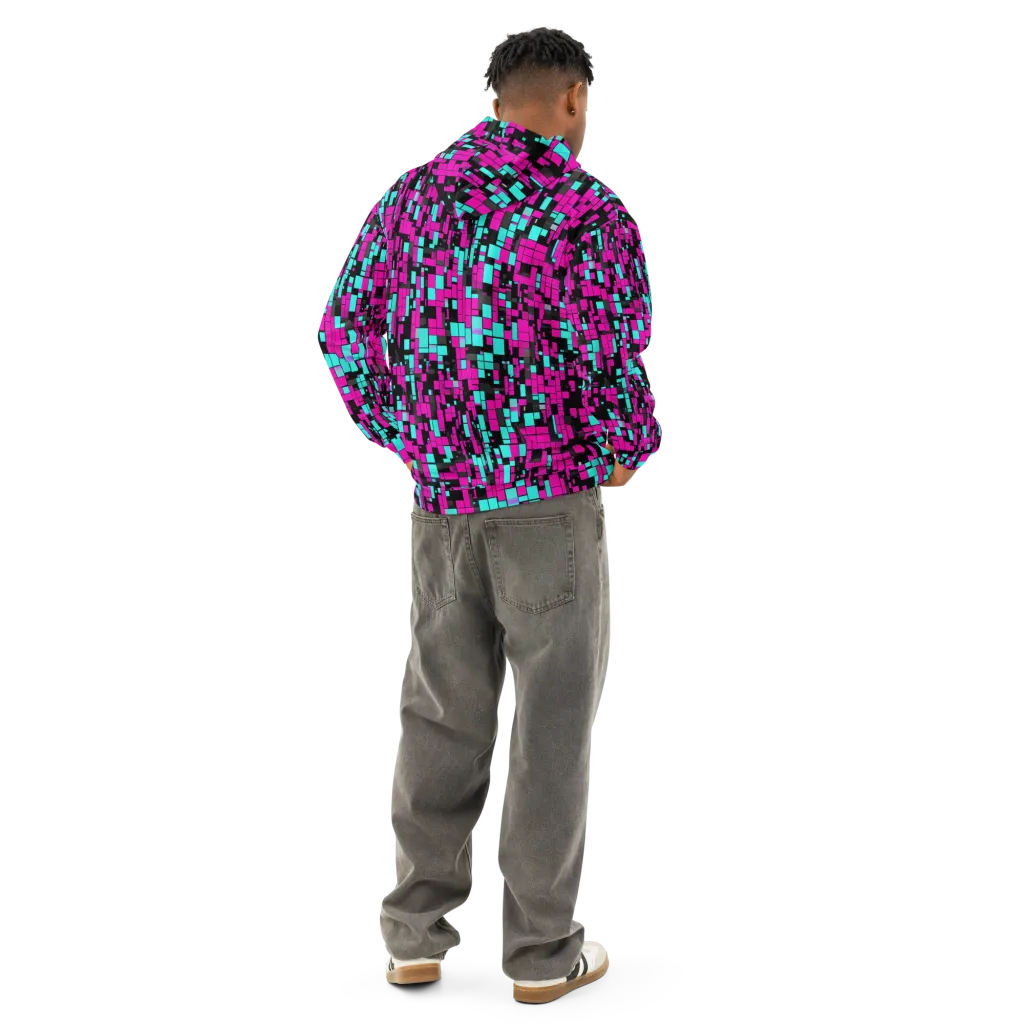 Voltage Mosaic on Cotton Hoodie — Back