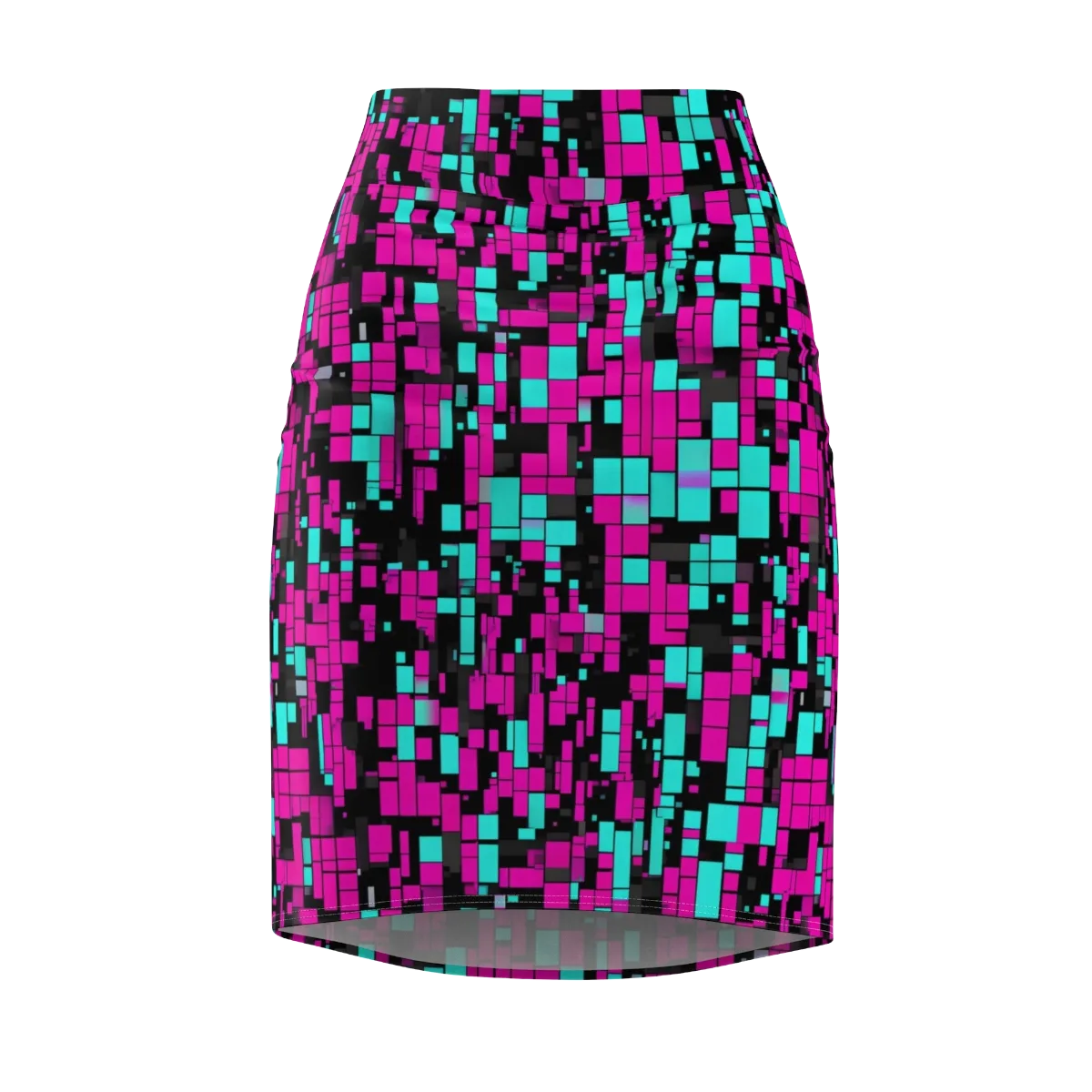Voltage Mosaic on Pencil Skirt — Front