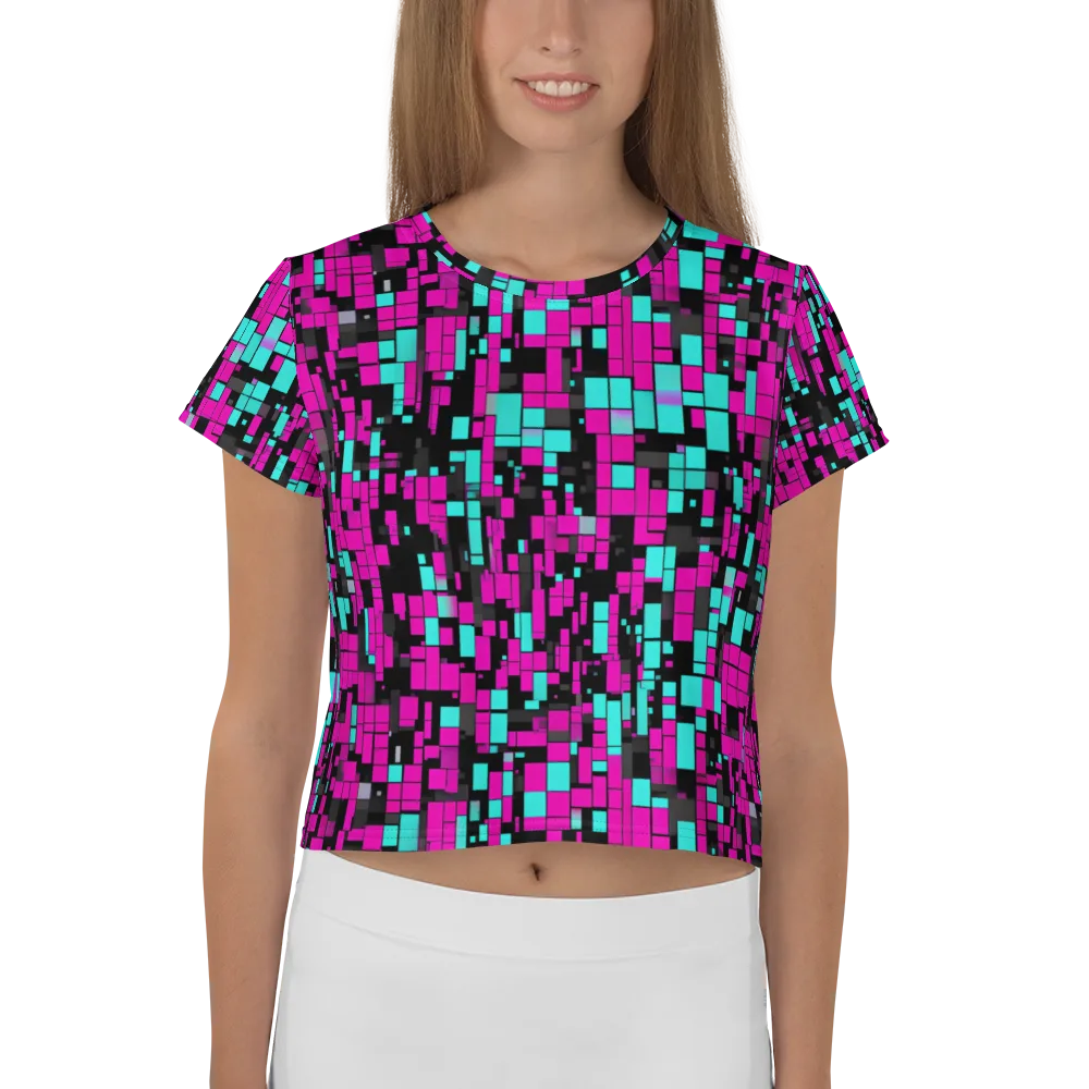 Voltage Mosaic on Crop Tee — Front