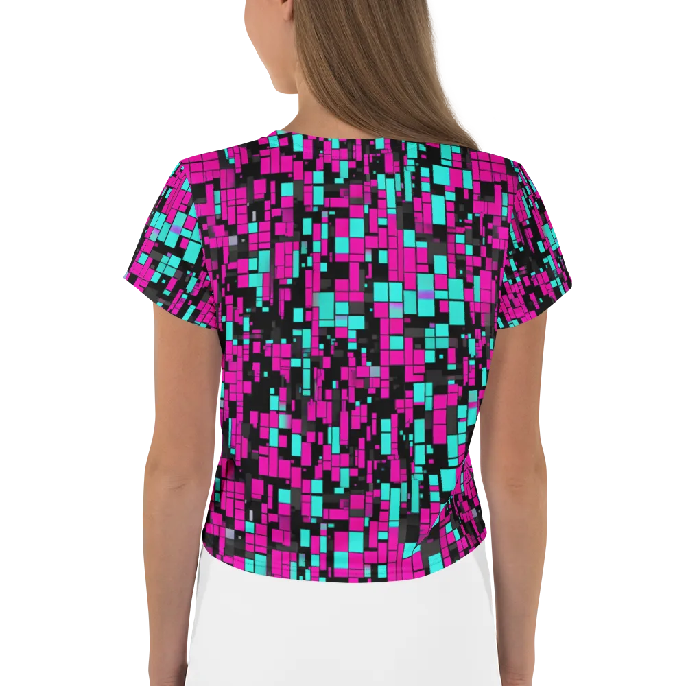 Voltage Mosaic on Crop Tee — Back